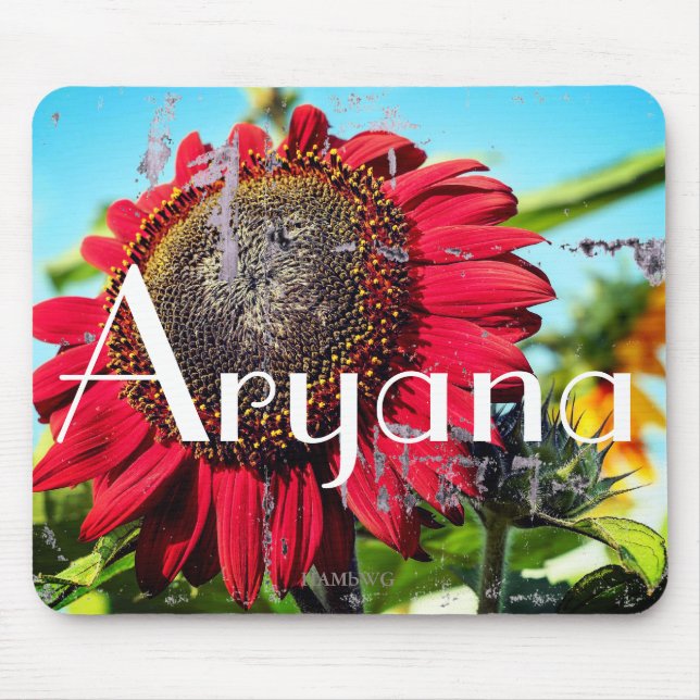 HAMbyWG - Mouse Pad -   Red Sunflower (Front)