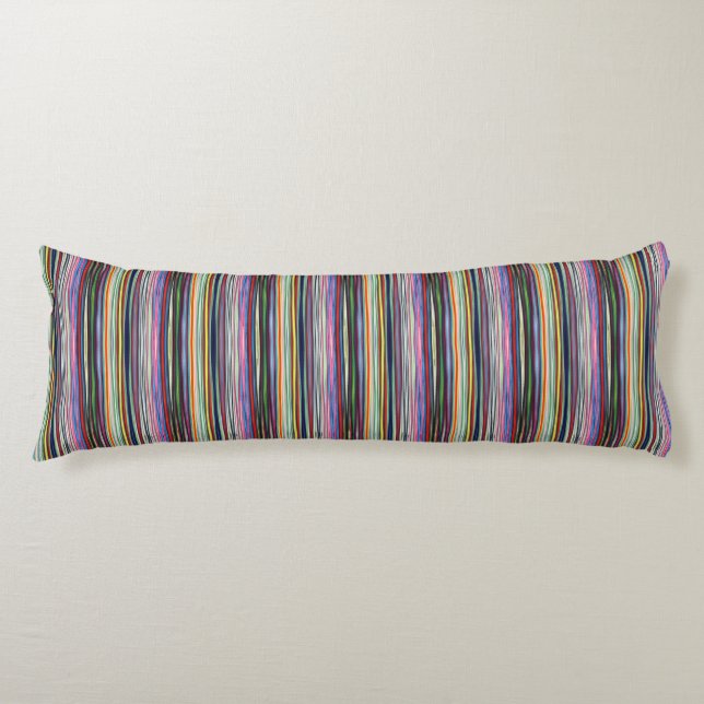 HAMbyWG - Multi Primary Colour Random Line Gradien Body Pillow (Front)