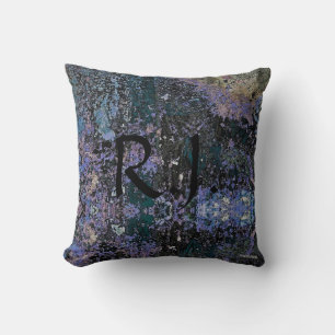 HAMbyWG Paint Splatter Look - Blues Throw Pillow