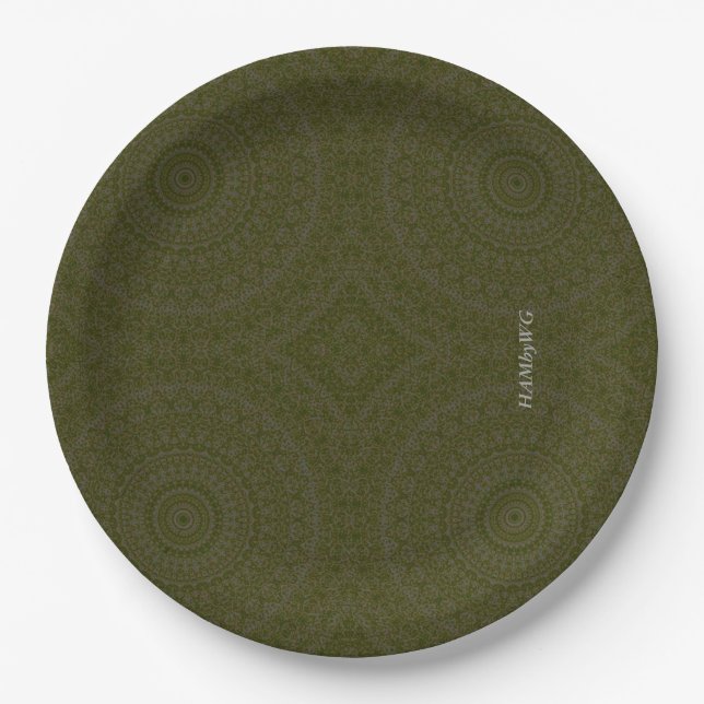 HAMbyWG - Paper Plate 7 or 9" - Moss (Front)