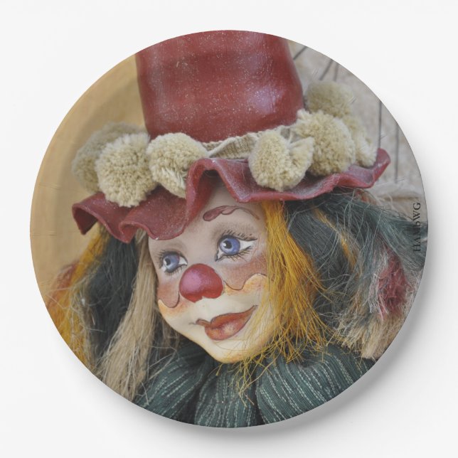 HAMbyWG - Paper Plates 9" - Antique Clown (Front)