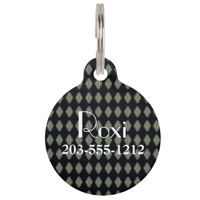 HAMbyWG - Pet Name Tag - Diamonds (Front)