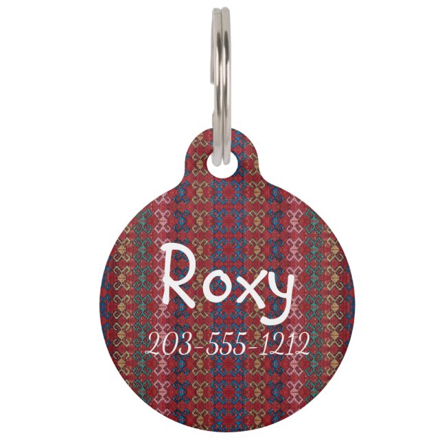 HAMbyWG - Pet Name Tag - Hippy Red (Front)