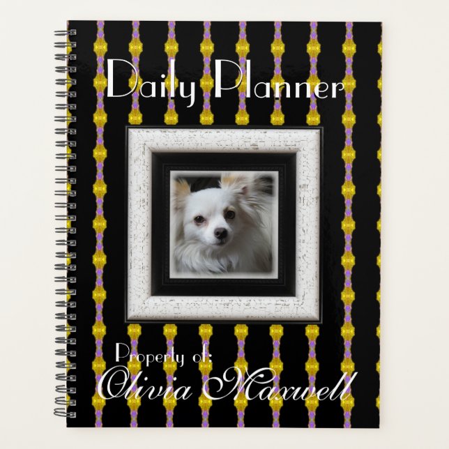 HAMbyWG - Photo Daily Planner -  Opal & Gold Bars (Front)
