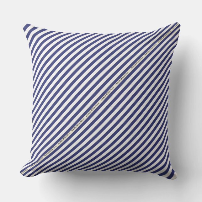 HAMbyWG - Pillow   - Blue White Stripe (Front)