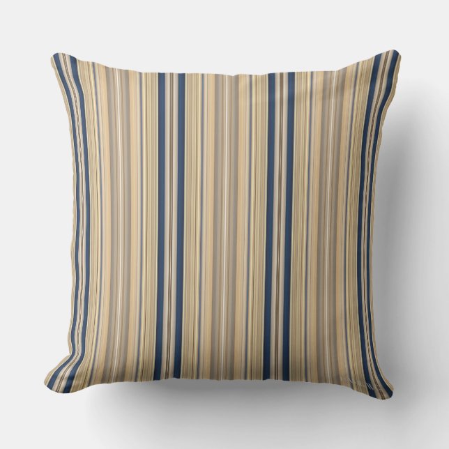 HAMbyWG - Pillow - Gold Sapphire Stripes (Front)