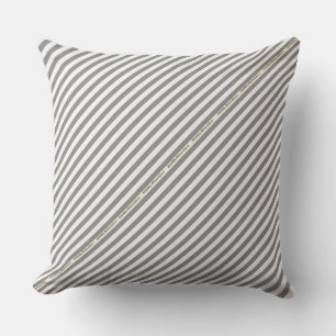 HAMbyWG - Pillow - Grey White Stripe