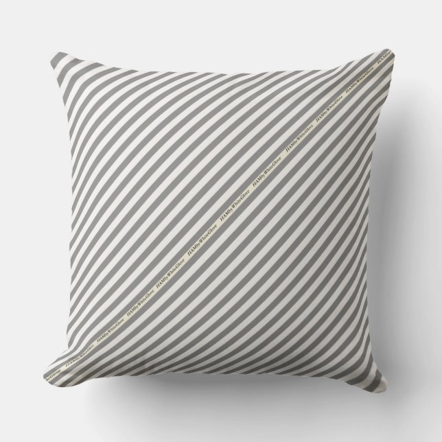 HAMbyWG - Pillow   - Grey White Stripe (Front)