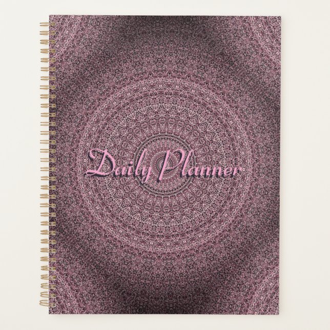 HAMbyWG - Planificateur quotidien - Mandala rose (Devant)