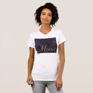 HAMbyWG -  Purple Musical Notes T-Shirt
