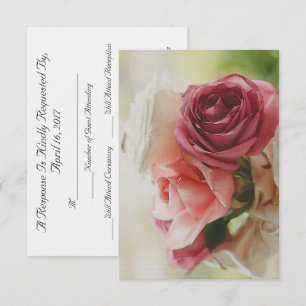 HAMbyWG- Response/Envelope "Watercolor Roses" Invitation