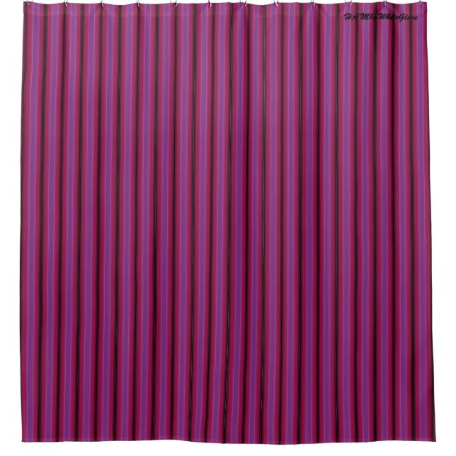 HAMbyWG - Rideau de douche - Bande de violet framb (Devant)