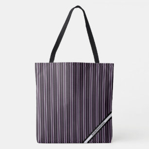 HAMbyWG - Sacs Tote - Rayure Améthyste avec Logo