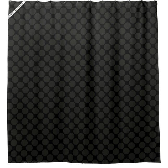 HAMbyWG - Shower Curtain - Black Polka Dots (Front)