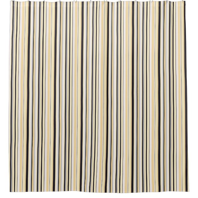 HAMbyWG - Shower Curtain - Cr/Bl/W/Gry Stripe (Front)