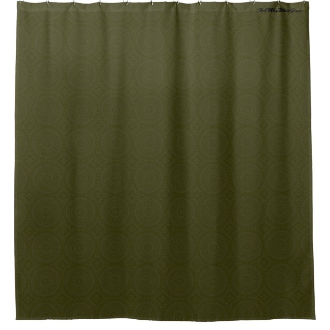 HAMbyWG - Shower Curtain - Dark Cherry Boho (Front)
