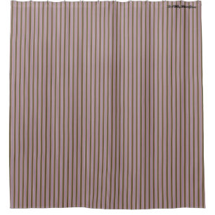 HAMbyWG - Shower Curtain - Deco Olive Mauve Stripe