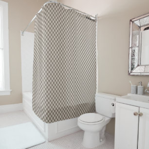 HAMbyWG - Shower Curtain - Milk Chocolate Gingham