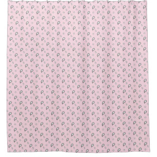 HAMbyWG - Shower Curtain - Paisley Pink w/ Blk/Wh