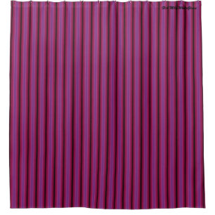HAMbyWG - Shower Curtain - Raspberry Violet Stripe