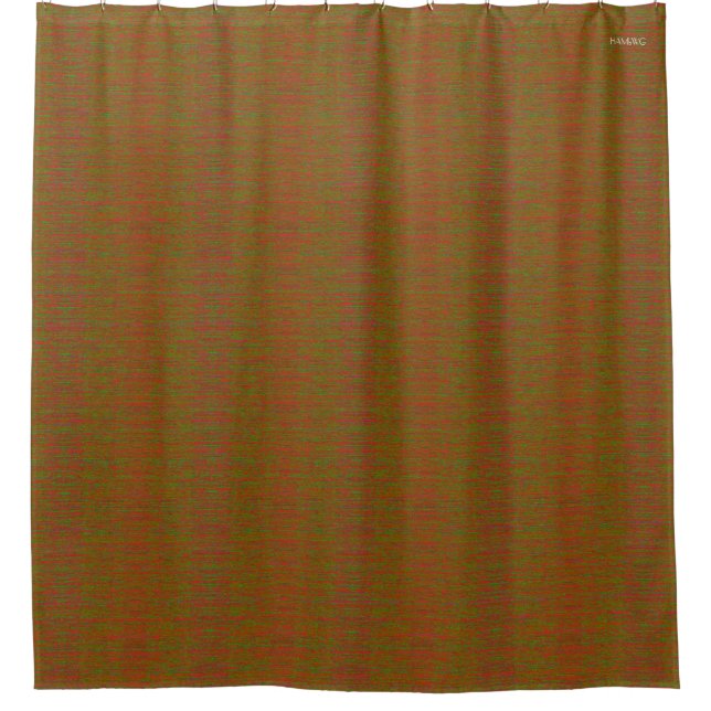 HAMbyWG - Shower Curtain - Red Green Mix (Front)