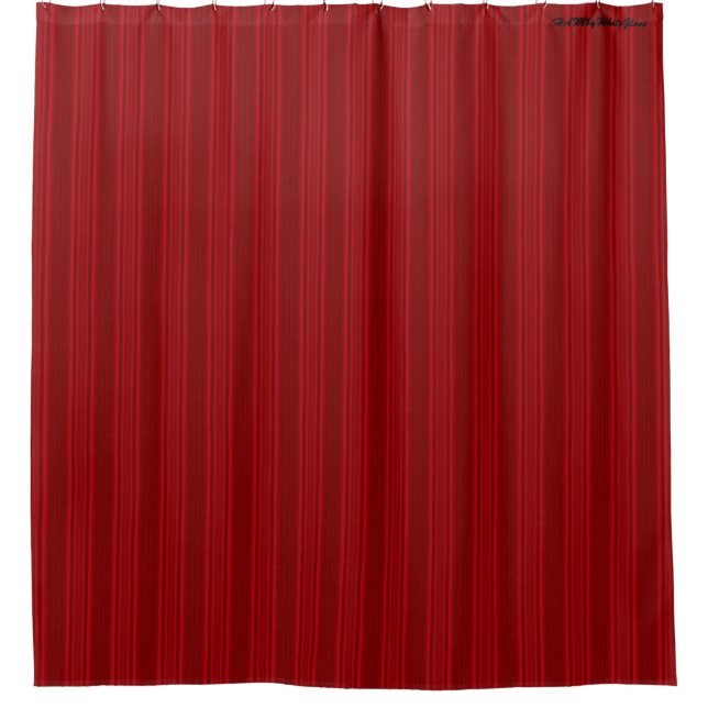 HAMbyWG - Shower Curtain -  Red Rose Stripe (Front)