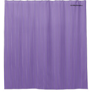 HAMbyWG - Shower Curtain - Stripe Purple and Grey