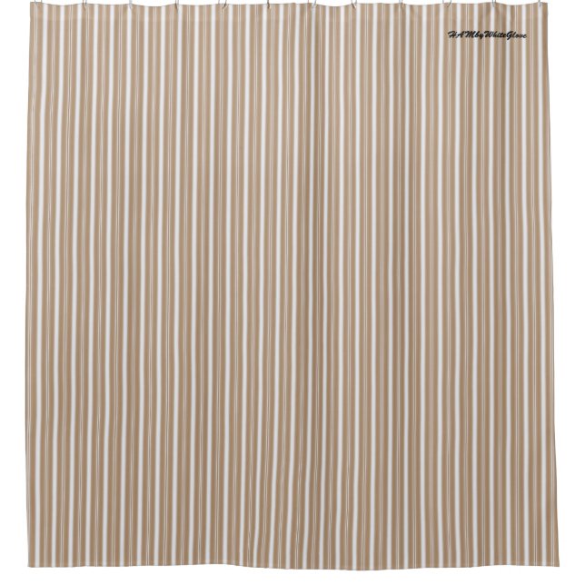 HAMbyWG - Shower Curtain - Toffee Stripe (Front)