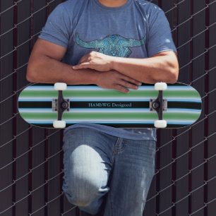 HAMbyWG - Skateboard - Bleu brillant vert noir