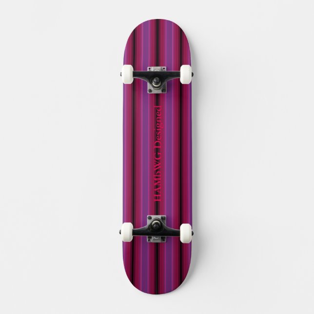 HAMbyWG - Skateboard - Raspberry Violet Stripe (Front)