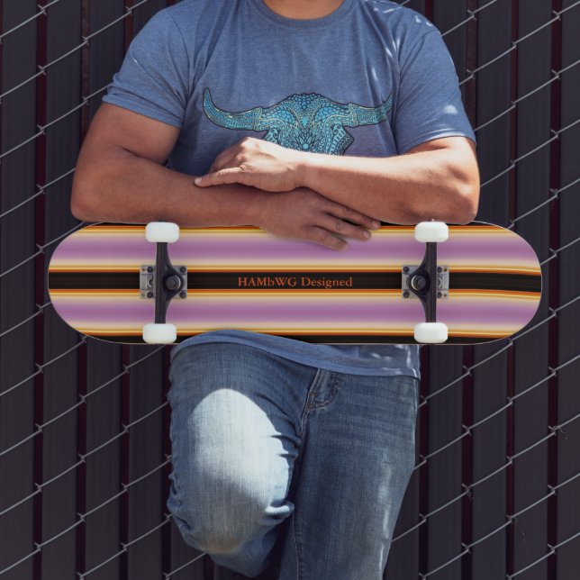 HAMbyWG - Skateboard - Violet Orange Noir (Extérieur 3)