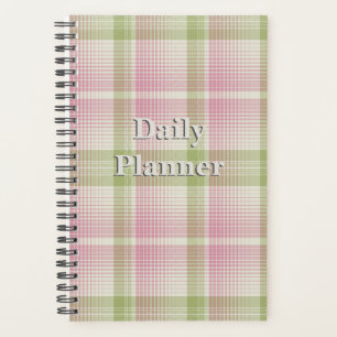 HAMbyWG - Small Daily Planner - Pink/Celery Plaid