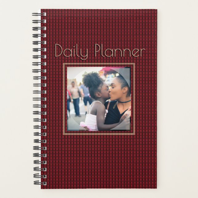 HAMbyWG - Small Daily Planner - Red Pattern (Front)
