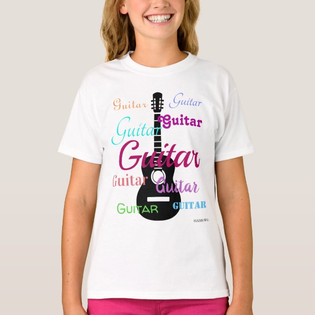 HAMbyWG -  T Shirt -  Multi-Colour -  Guitar (Front)