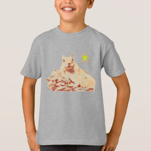HAMbyWG - T-Shirts - Faded Squirrel Lime Star
