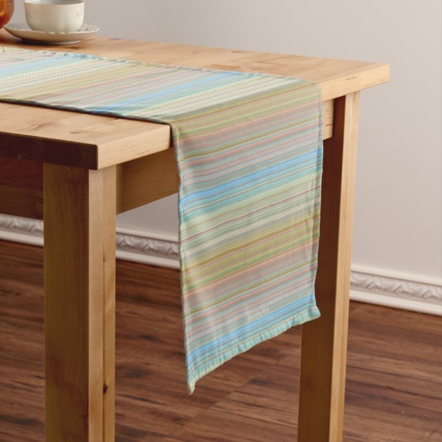HAMbyWG  Table Runner - Pastel Lines (In Situ)