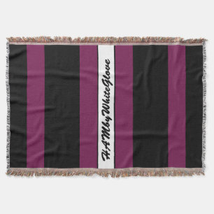 HAMbyWG - Throw Blanket Black & Rich Cherry