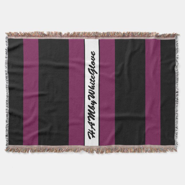 HAMbyWG - Throw Blanket Black & Rich Cherry (Front)