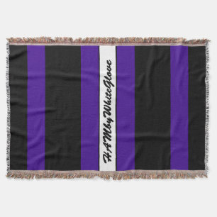 HAMbyWG - Throw Blanket Black & Vibrant Purple