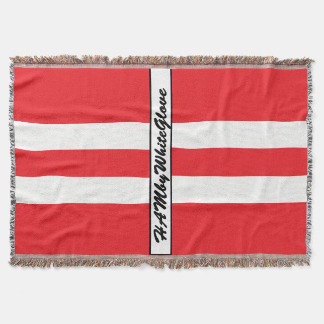 HAMbyWG - Throw Blanket Bright Red & White Logo (Front)