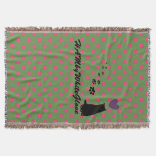 HAMbyWG - Throw Blanket - Pink/Jade Polka