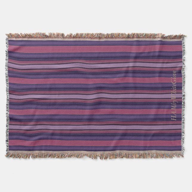 HAMbyWG - Throw Blanket - Purple/Raspberry Bars (Front)