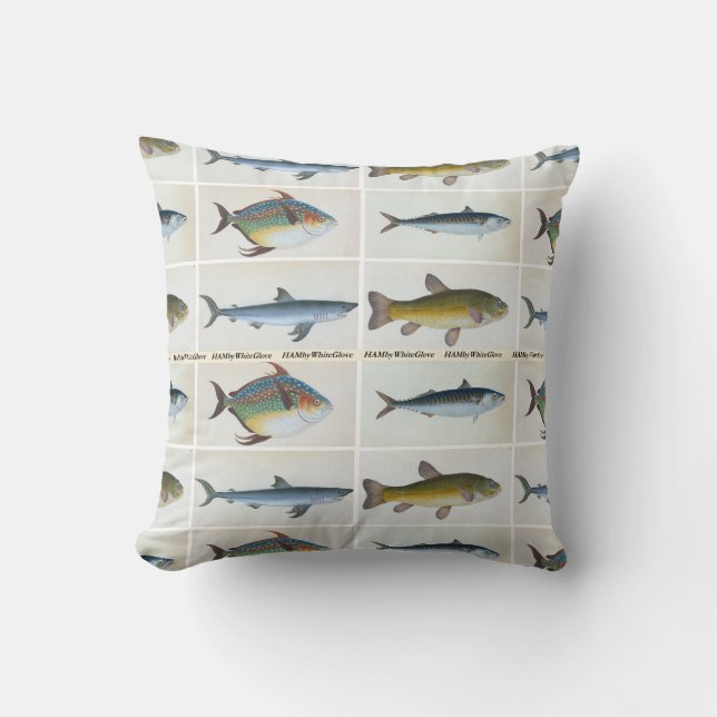 HAMbyWG - Throw Pillow - Four Fish (Front)