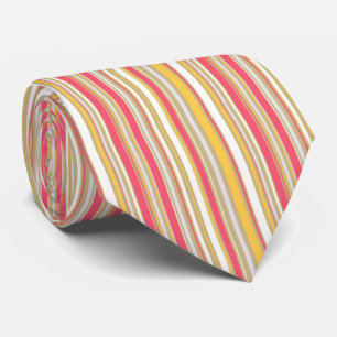 HAMbyWG - Tie - Multi Stripe - Salmon Butterscotch