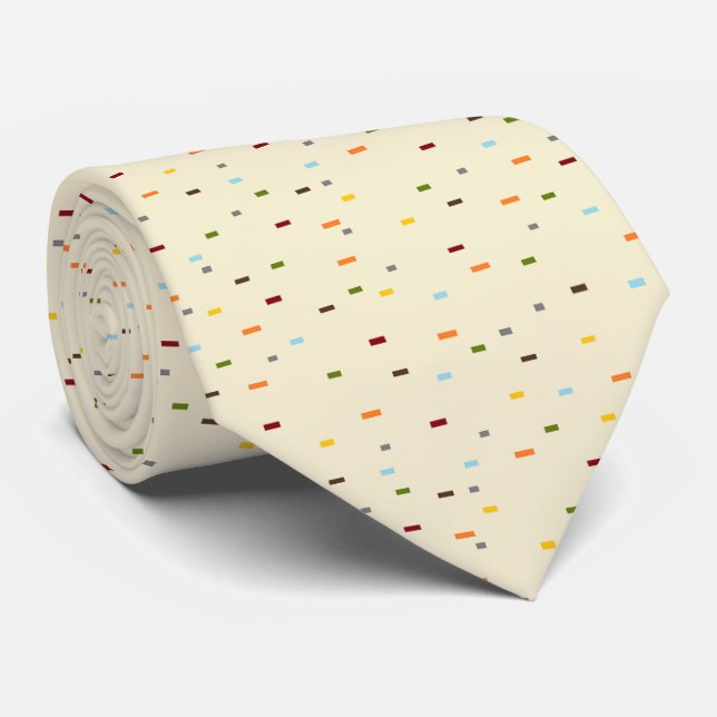 HAMbyWG - Tie - Speckled - Multi-Colour on Beige (Rolled)