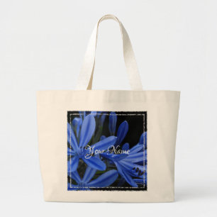 HAMbyWG - Tiny Blue Flowers Large Tote Bag