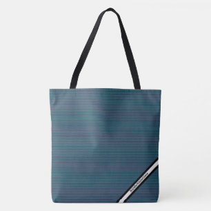 HAMbyWG - Tote Bag - Teal Stripes W Logo