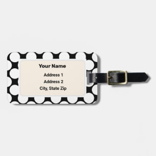 HAMbyWG White Polka Dot Luggage or Bag Tag