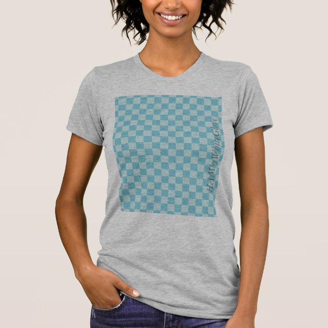 HAMbyWG - Women's T-Shirt - Blue Chequered (Front)