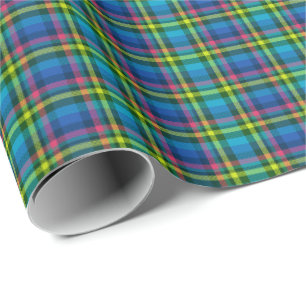 HAMbyWG Wrapping Paper - Blue/Pink/Yellow Tartan
